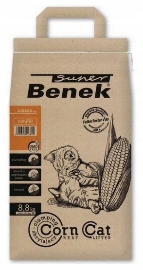 Levně Stelivo kukuřičný písek pro kočky Benek Corn Cat 14L