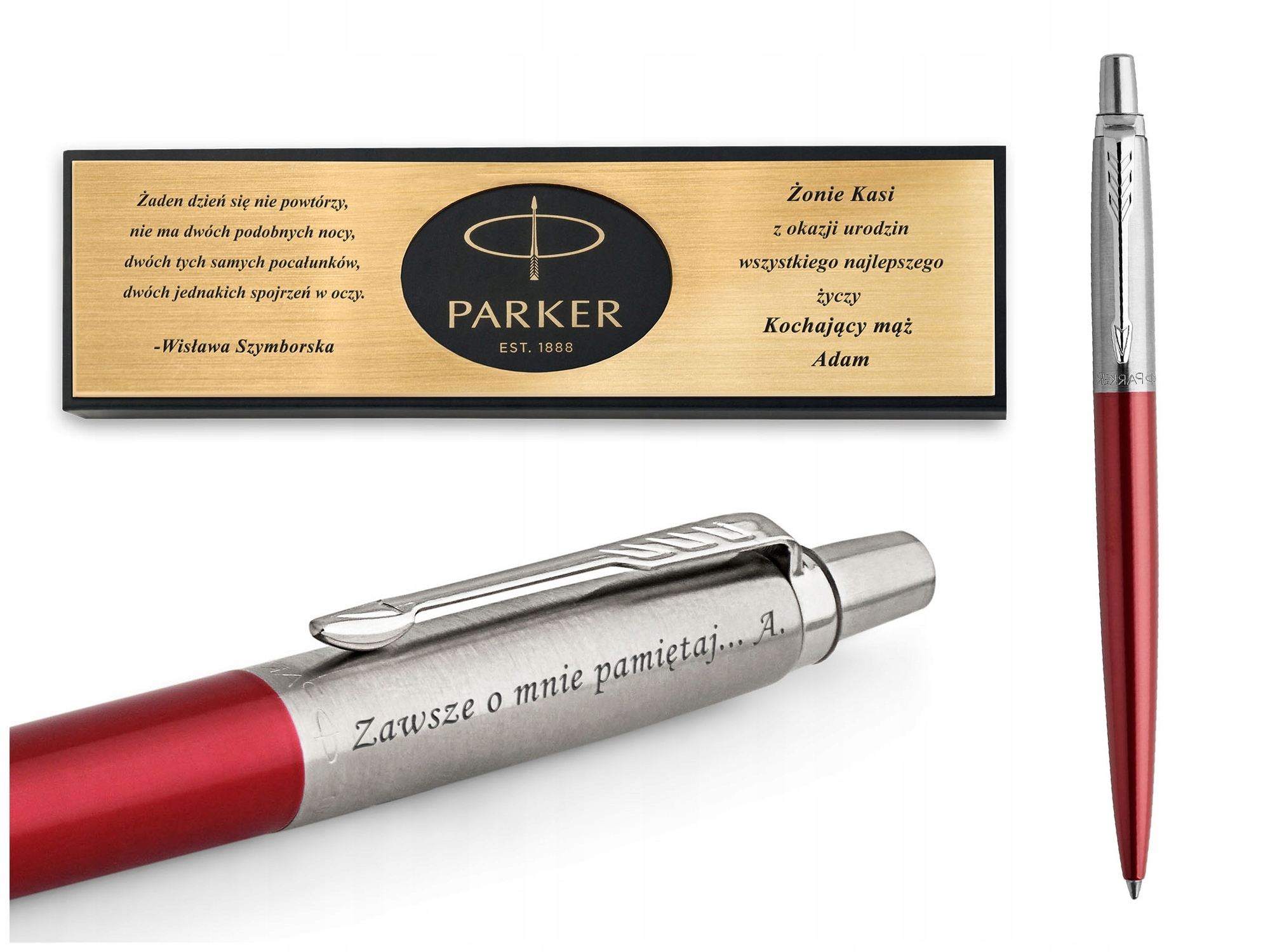 

Długopis Parker Jotter Czerwony Grawer