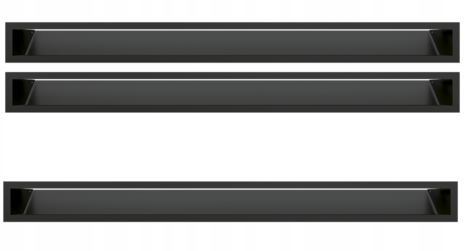 Kratki krbové Luft jednoduché černé 90x100 3ks