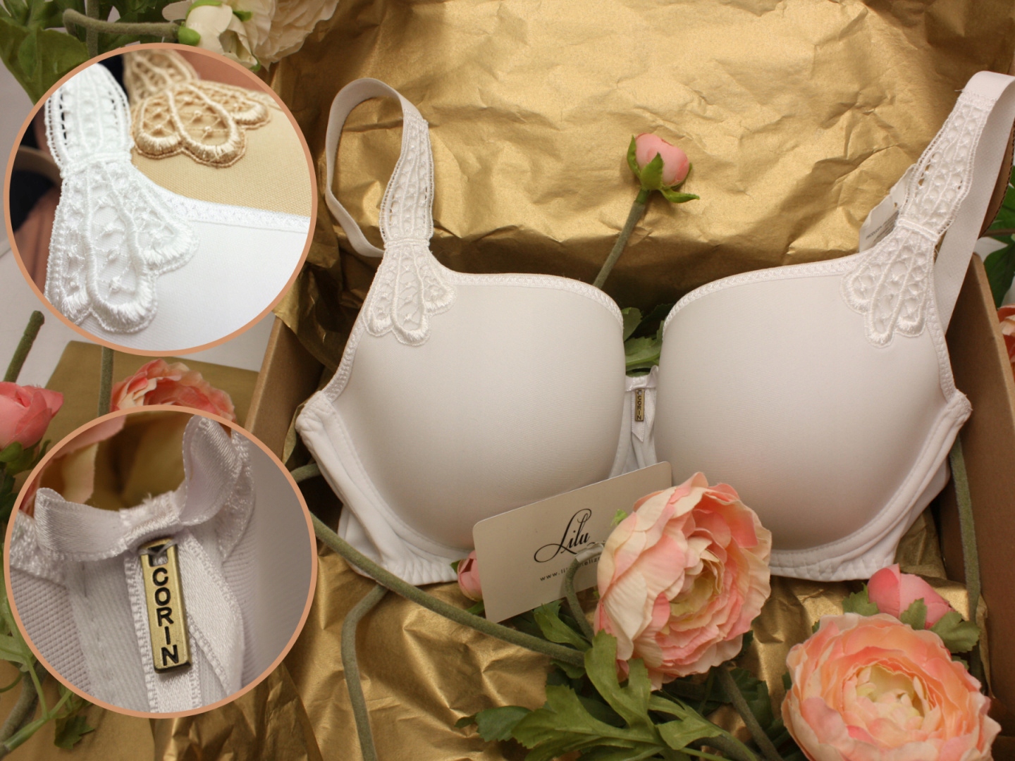 Podprsenka Corin Virginia 17871 Měkká Bílá 70D