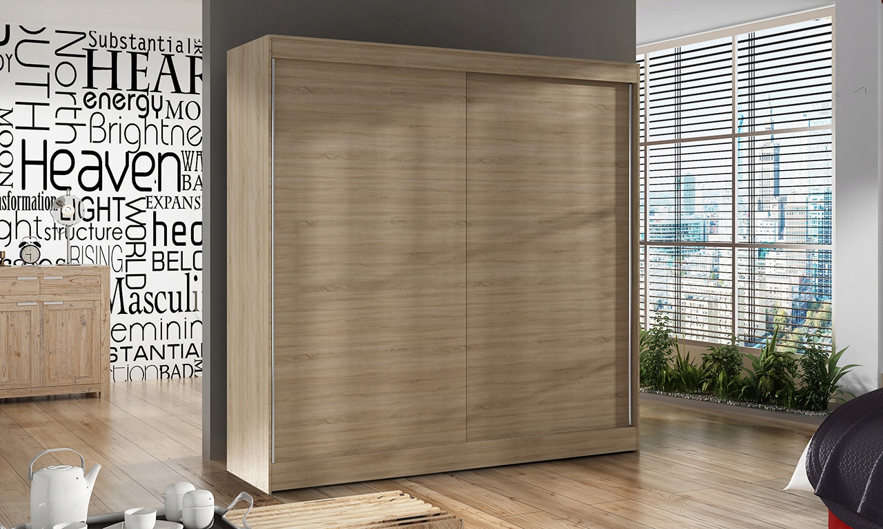 SZAFA PRZESUWNA Basti X 200cm GARDEROBA duża Wysokość mebla 215 cm