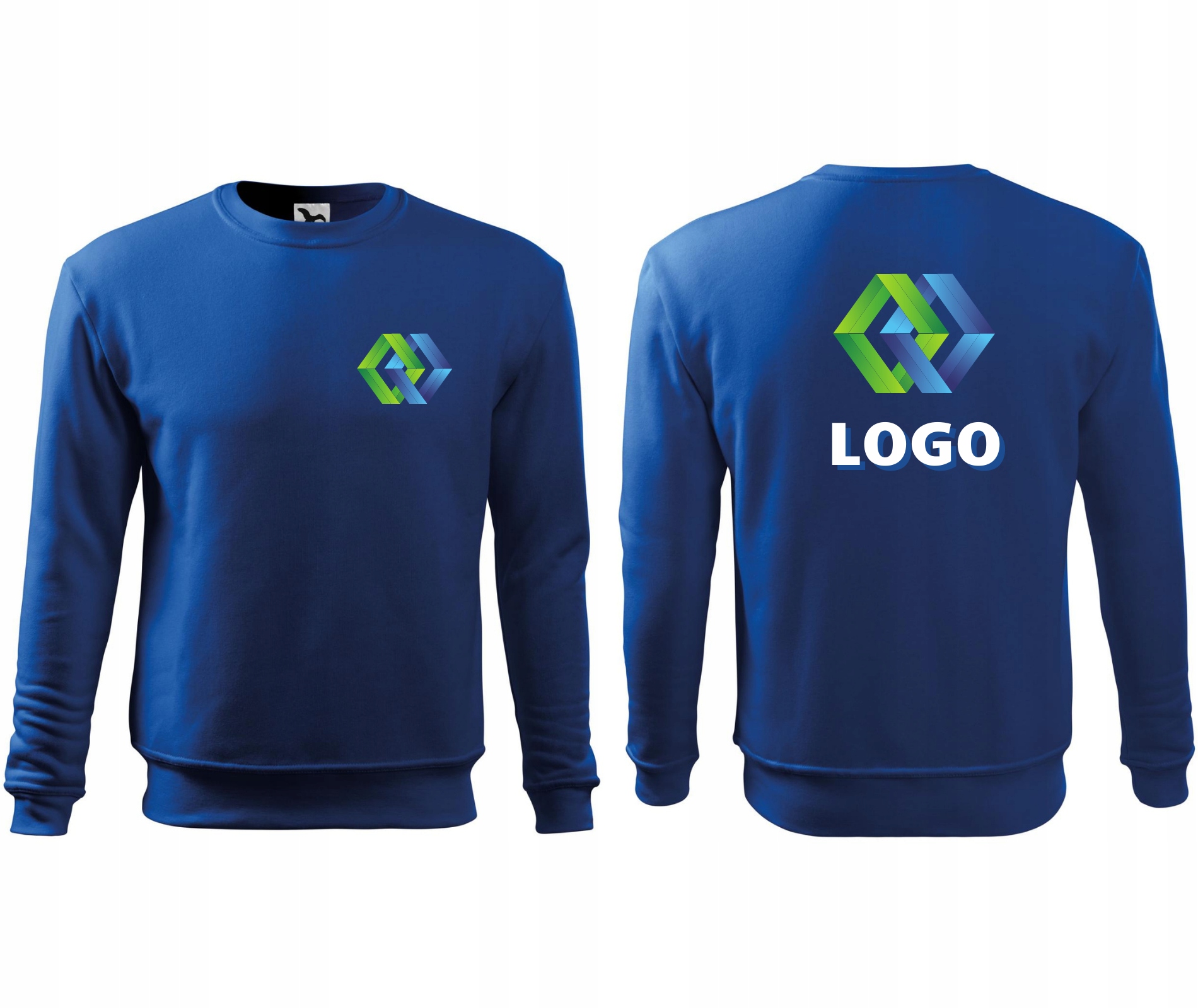 Mikina s dlouhým rukávem Malfini Essential vlastní potisk loga firmy