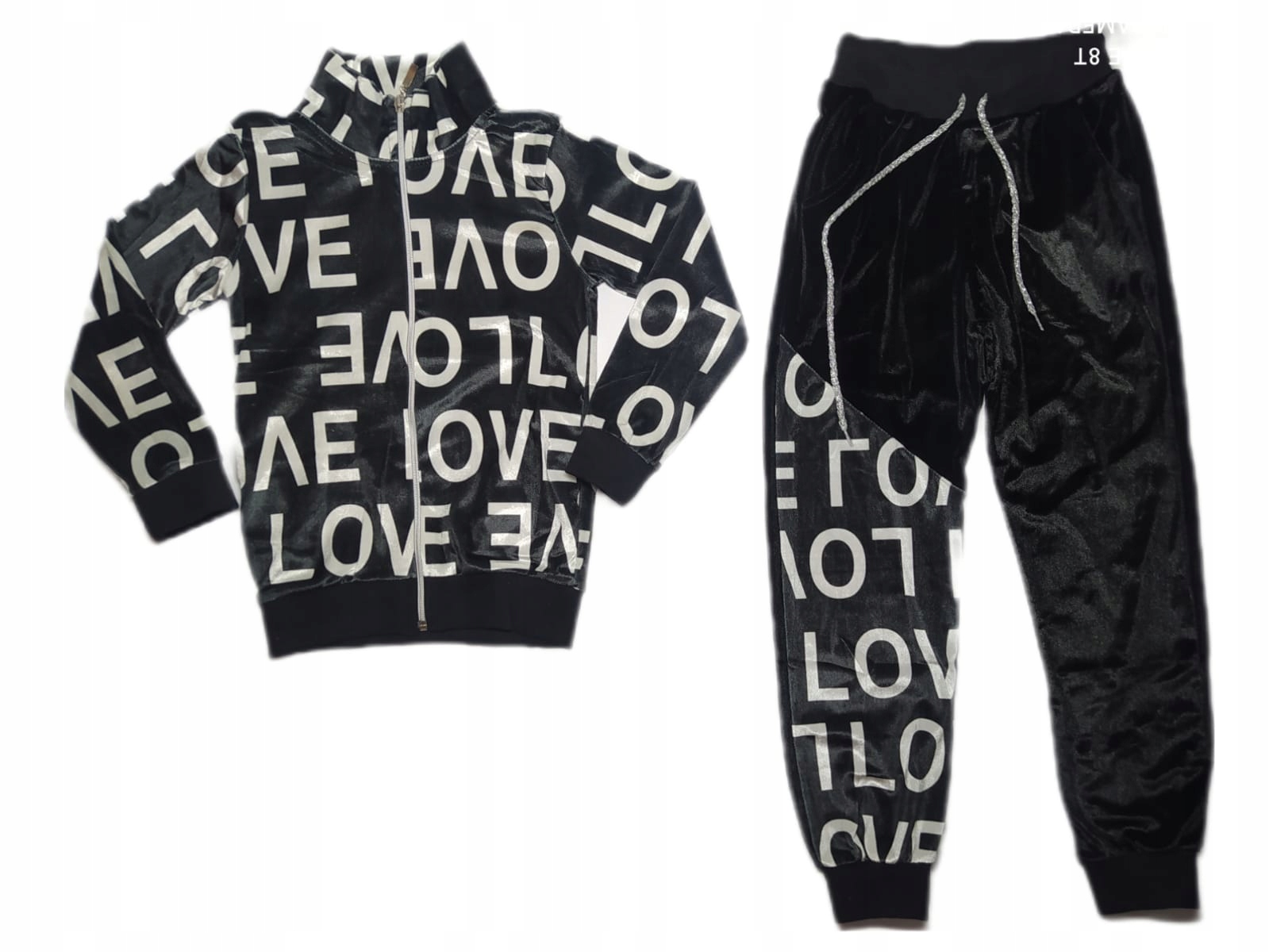 

Dres Dziewczęcy Welurowy Love Czarny 146