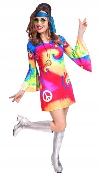 Kostým Hipiski 60. léta S 3 el Hippie Kostým pro děti Květin 70. léta