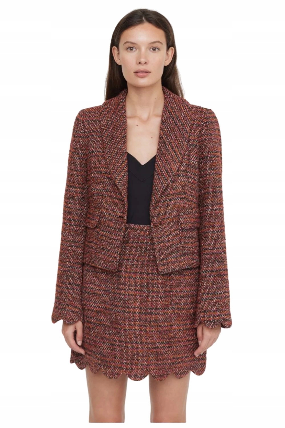 Dámský žaket Sinequanone krátký, hnědý, elegantní, velikost M