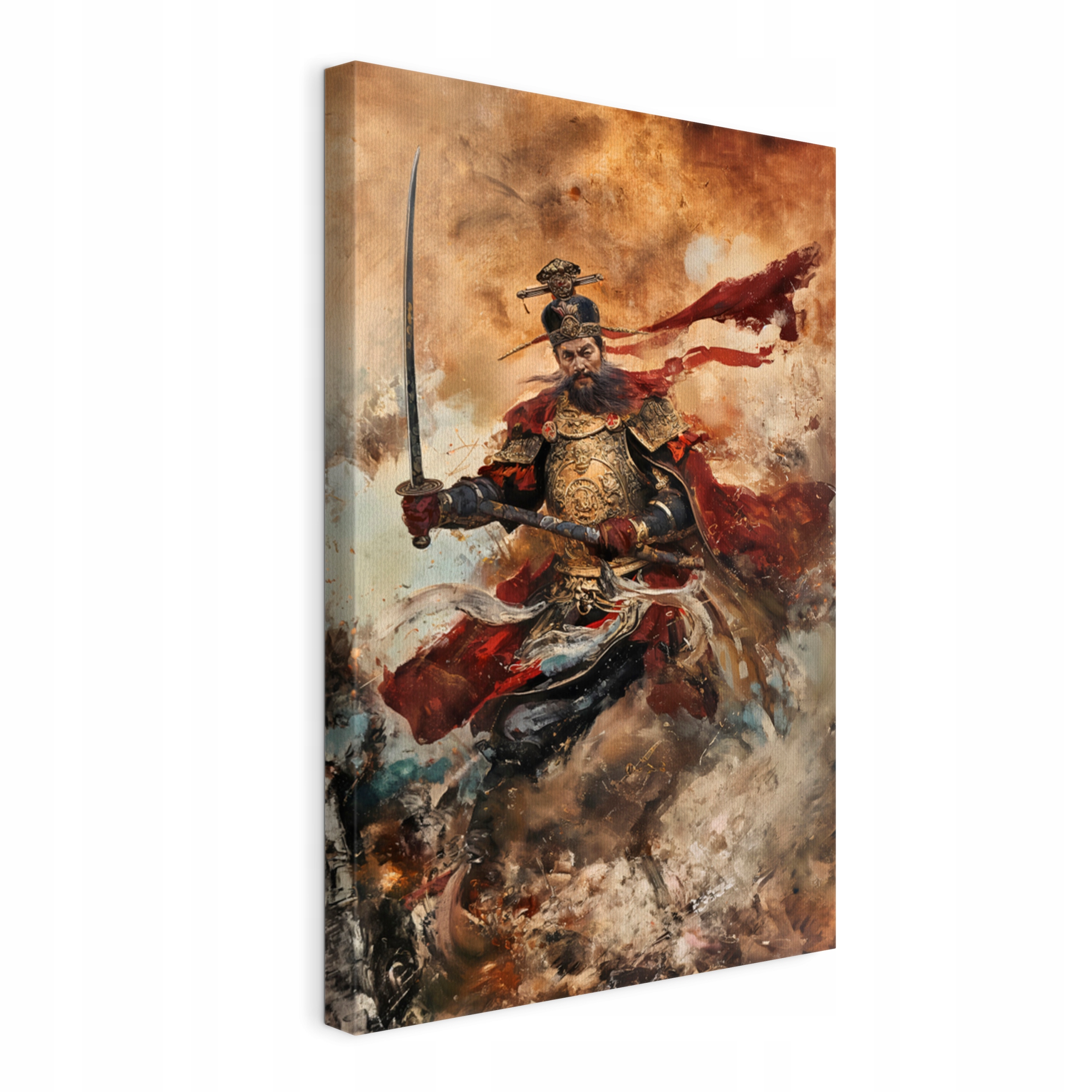 Obraz na plátně Bojovník Kůň Meč Vintage do obývacího pokoje Ložnice 40x60