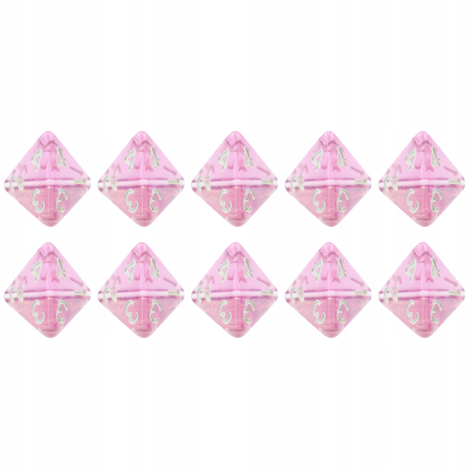 ZESTAW 10 KOSTEK K4 RPG KARMAZYNOWA GWARDIA KOŚĆ CZTEROŚCIENNA