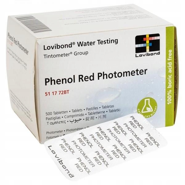 

Tabletki Do Badania pH Phenol Red Fotometer 10szt.