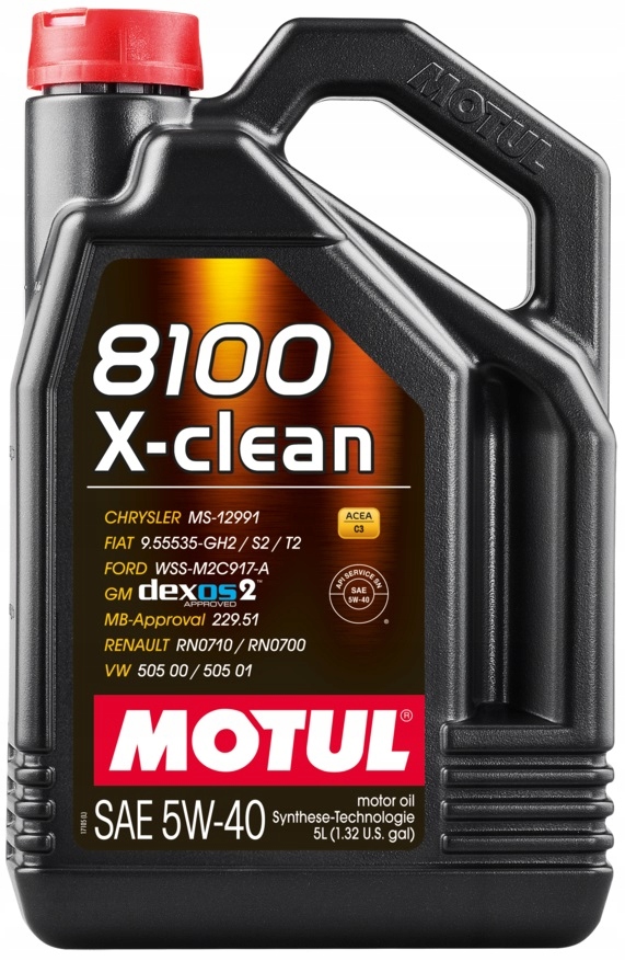 

Motul Olej 5W40 8100 X-clean 5L 102051 C3 Dexos 2