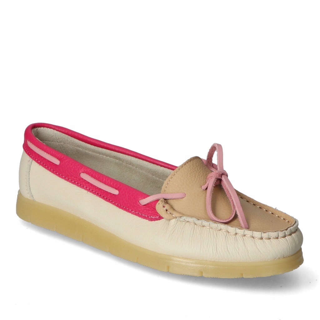 Mokasíny Hee 93498/Tangcuemag Béžová/Růžová 36