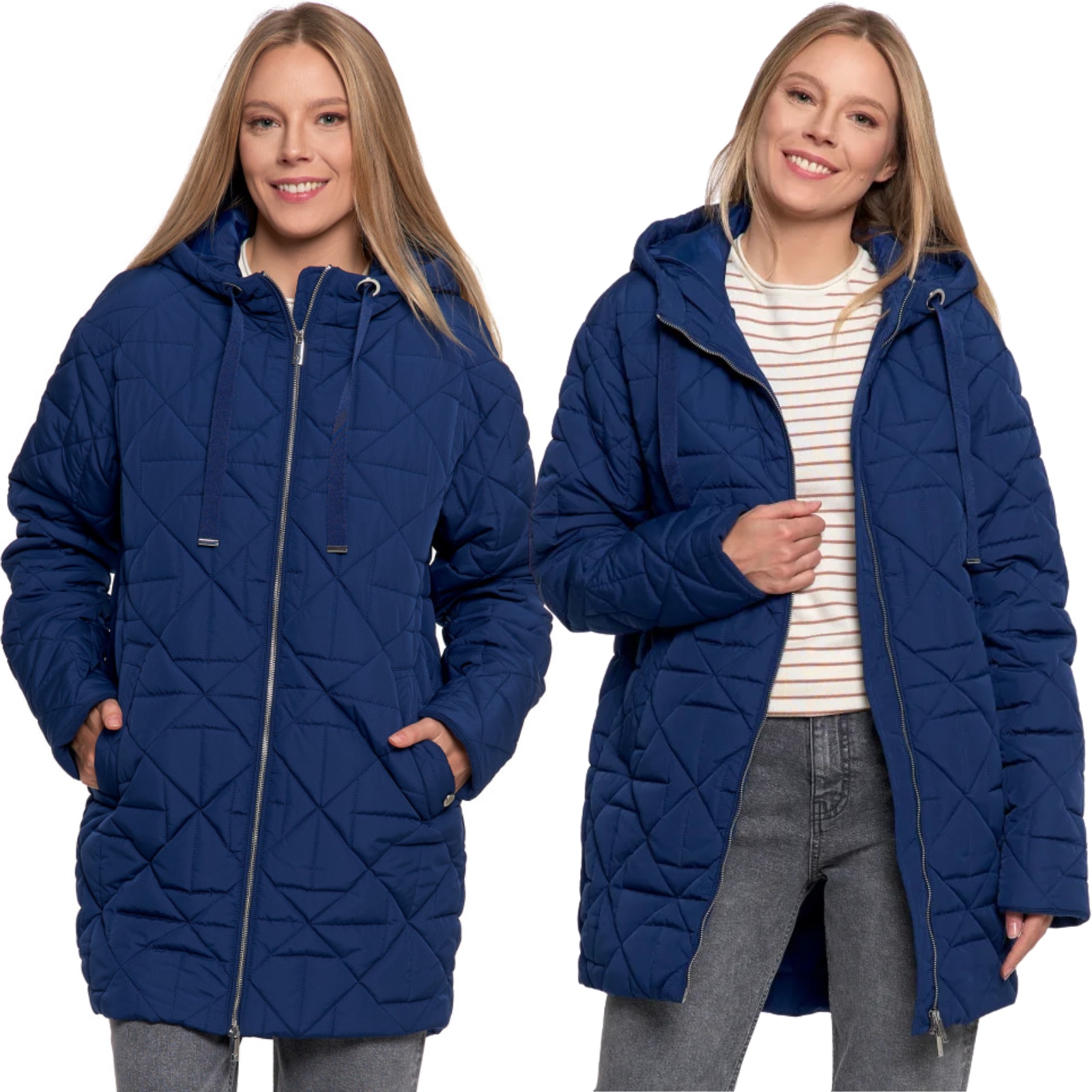 Elegantní dámská přechodová bunda s kapucí teplá podzimní Moraj S/m