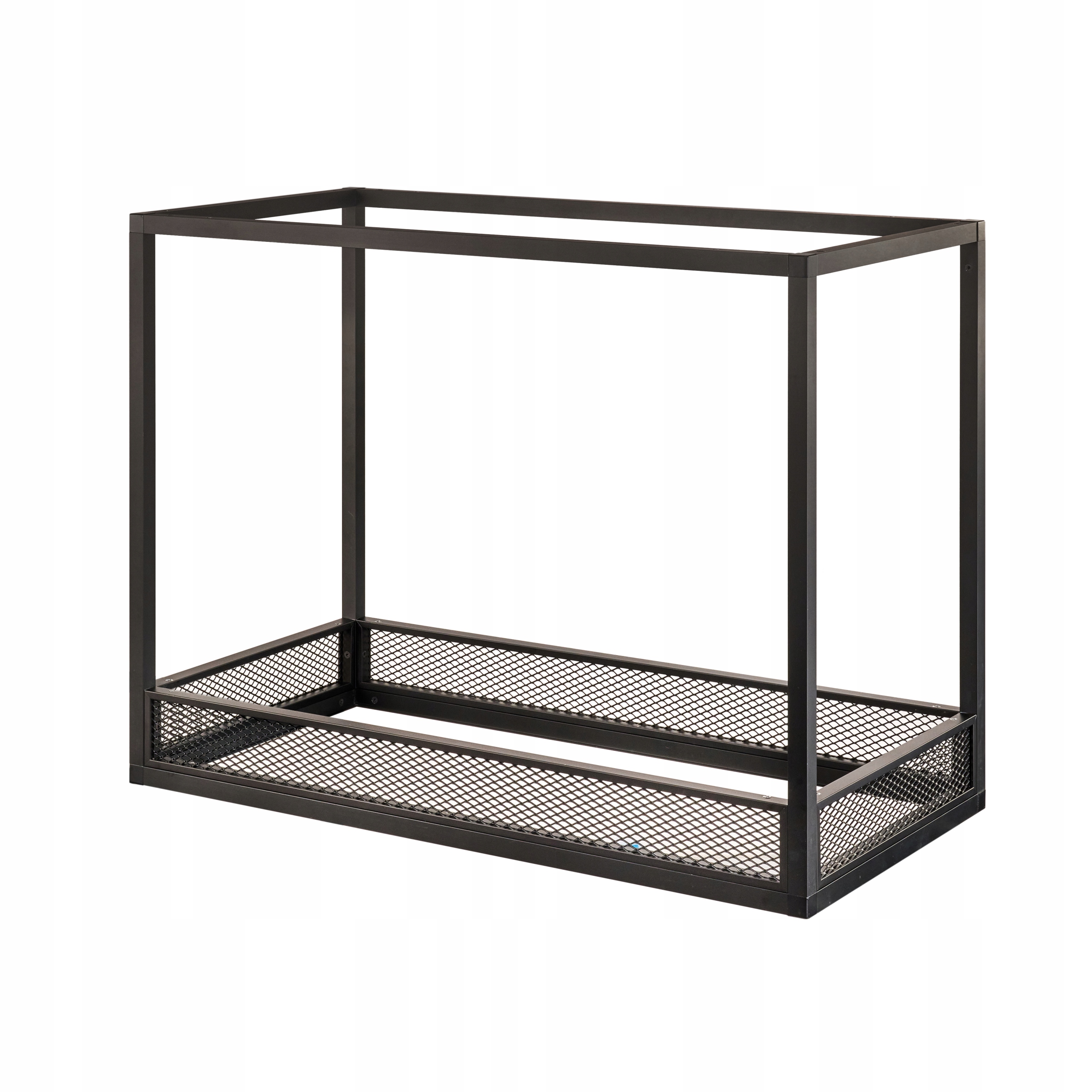 Industriální Hliníková Stropní Police Loft Černá 800x400x600 mm Bez Desky