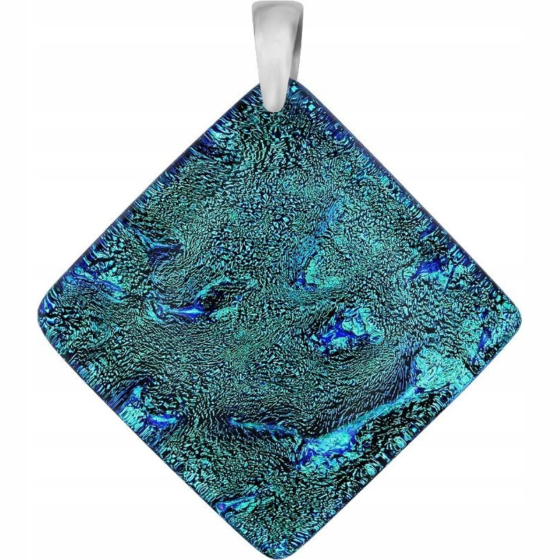 Dámský modrý přívěsek Harf sklo murano