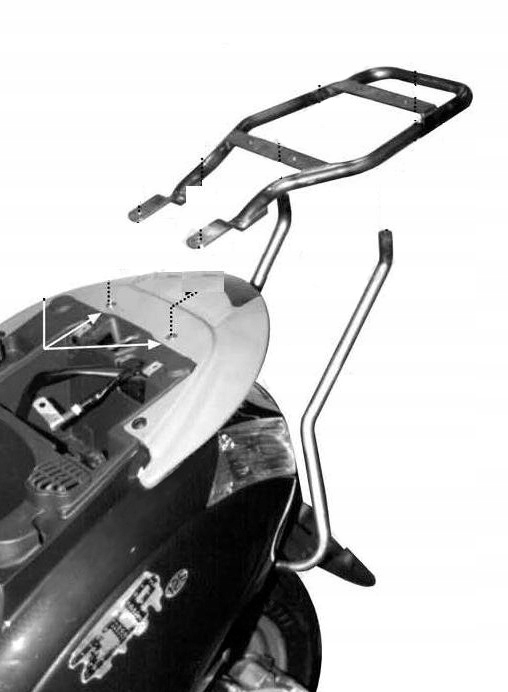 Kappa Rám Centrálneho Kufra Piaggio Zip 50 125 (00-12) Bez Dosky