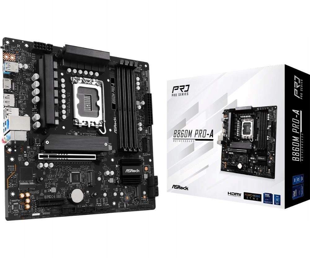 ASRock Mb Sc LGA1851 B860M Pro-A, Intel B860, 4xDDR5, 1xDP, 1xHDMI, …