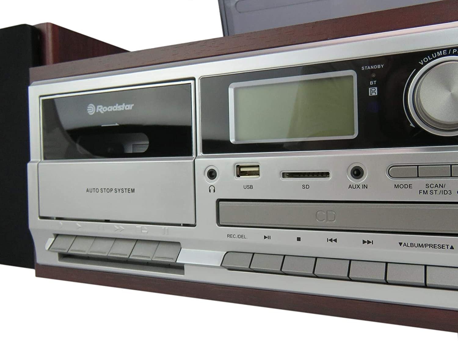 Gramofon ROADSTAR HIF-8892 CD AUX USB BT Drewno Model HIF-8892EBT