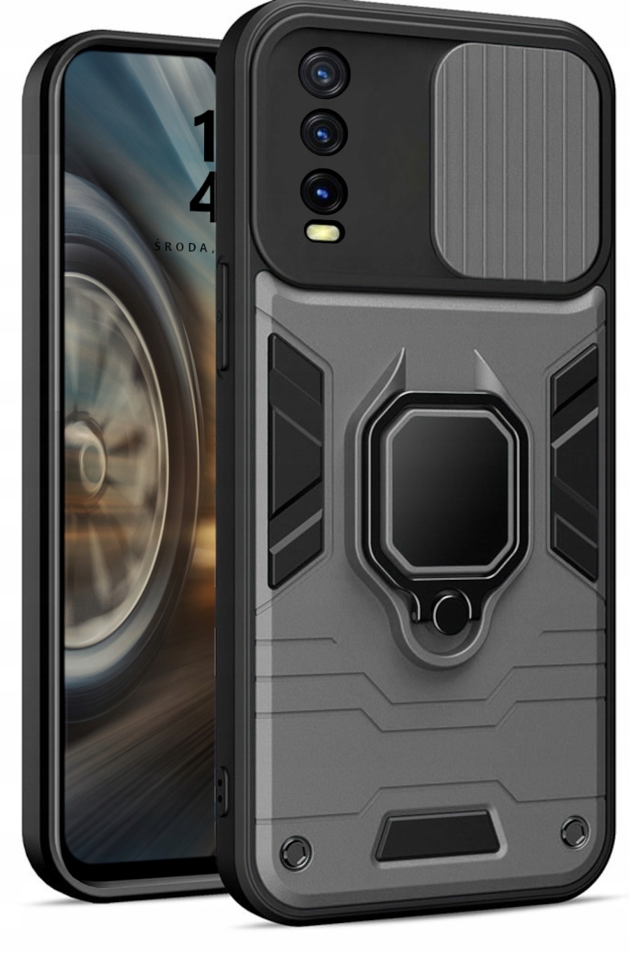 

Etui Pancerne Camshield Do Vivo Y20S Y11S Szkło