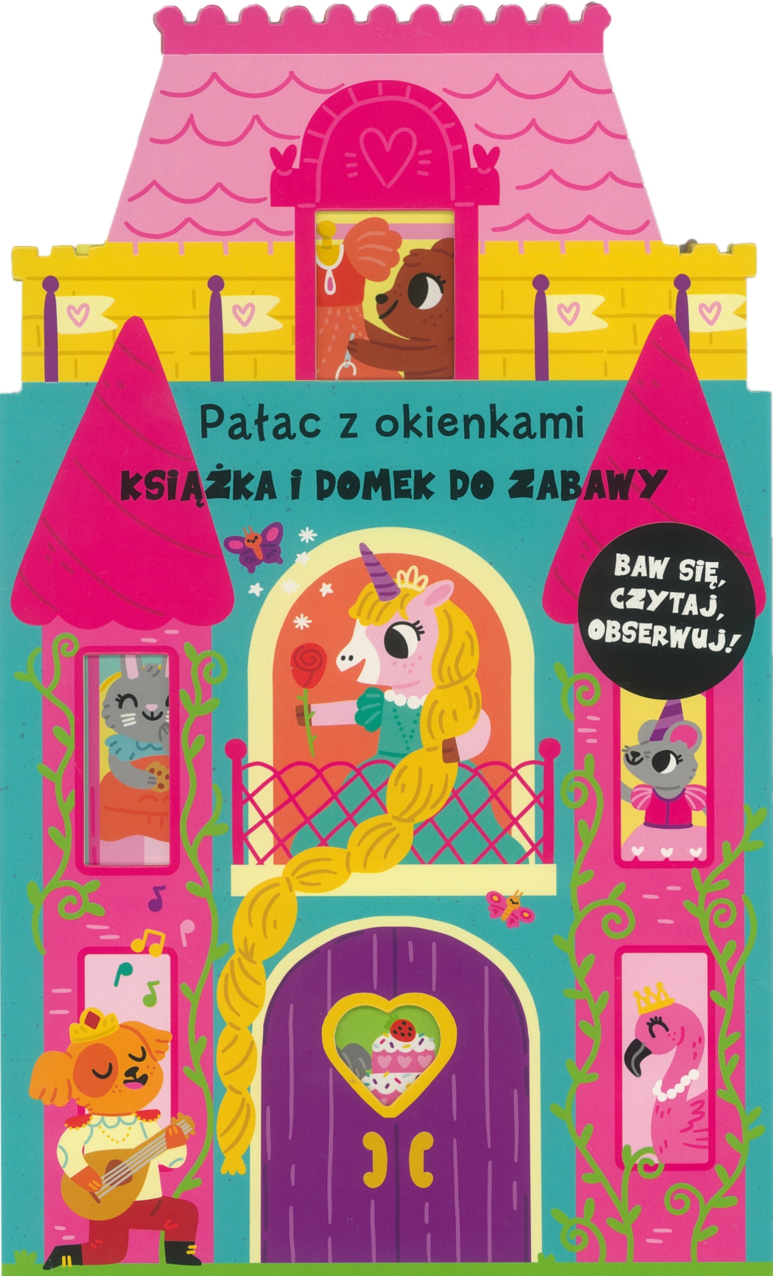 

Książka i domek do zabawy. Pałac z okienkami