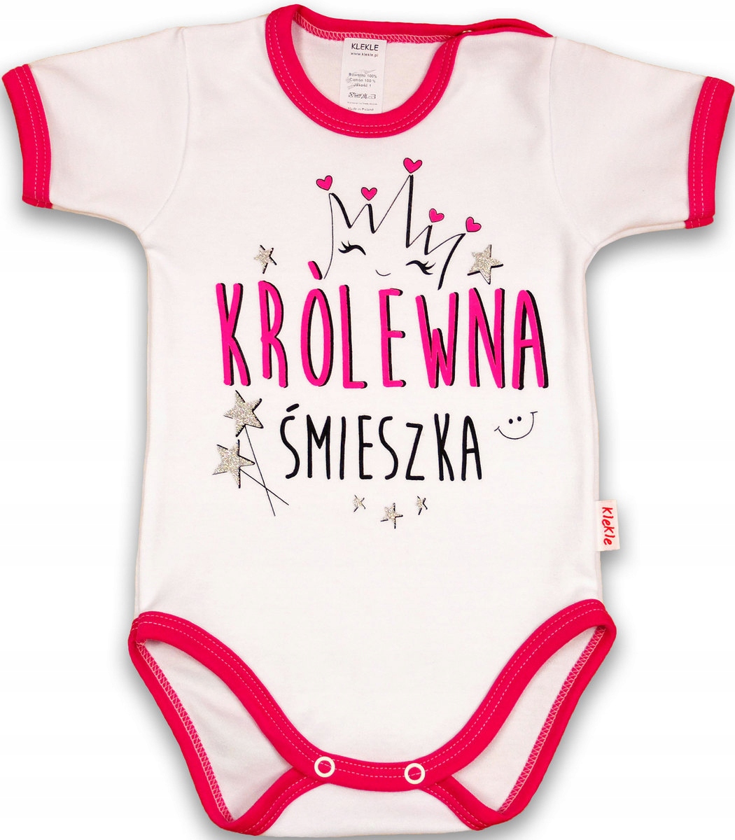 

Body Krótki Rękaw Nadruk Napisy Różne r 74 Klekle