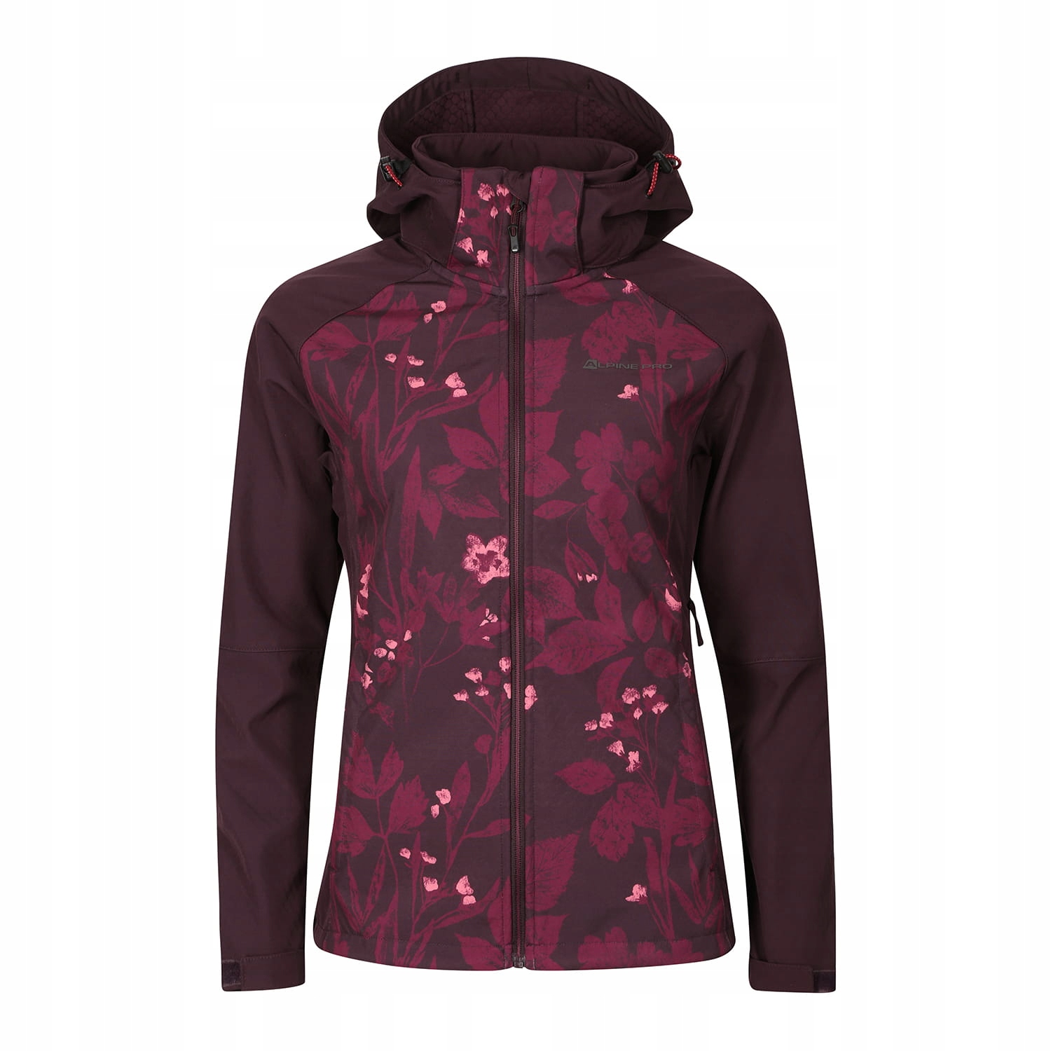 Alpine Pro Kurtka softshell damska Hoora wiatroodporna bordowa L