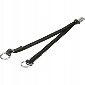 Pas uwiązowy podwójny z karabińczykiem 60cm