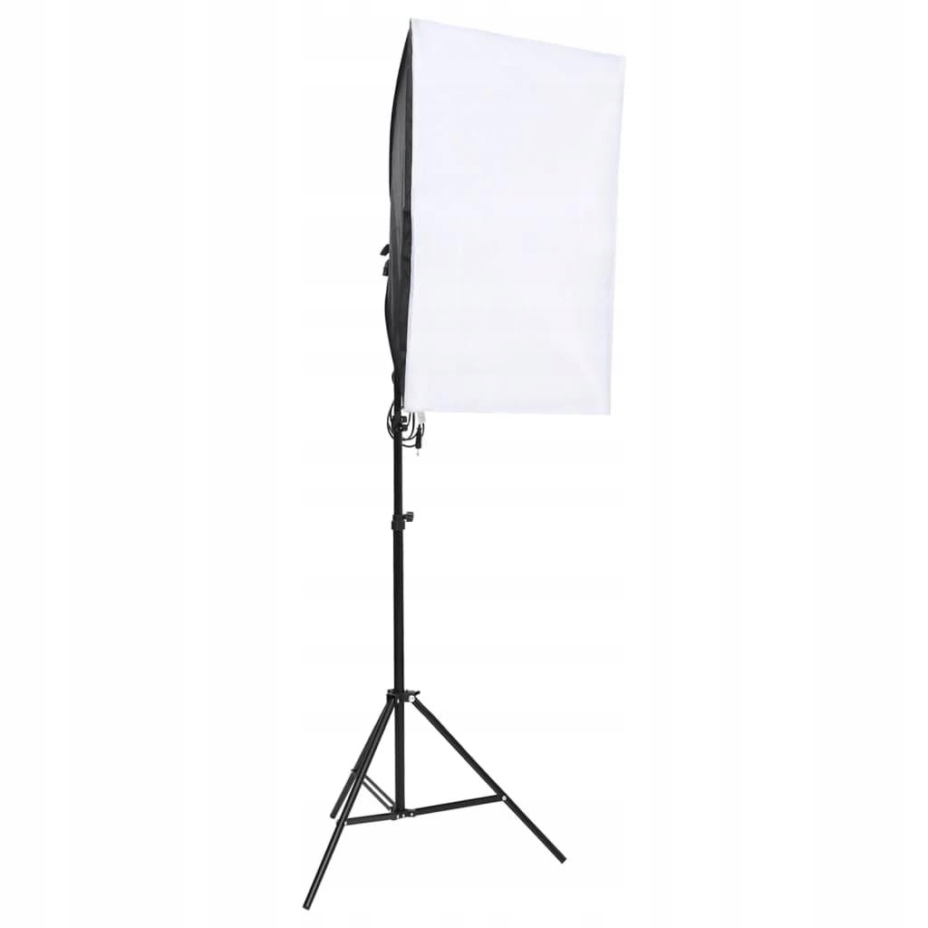 VidaXL Fotograficzny zestaw studyjny z lampami i Zawartość zestawu Parasolka Softbox Statyw