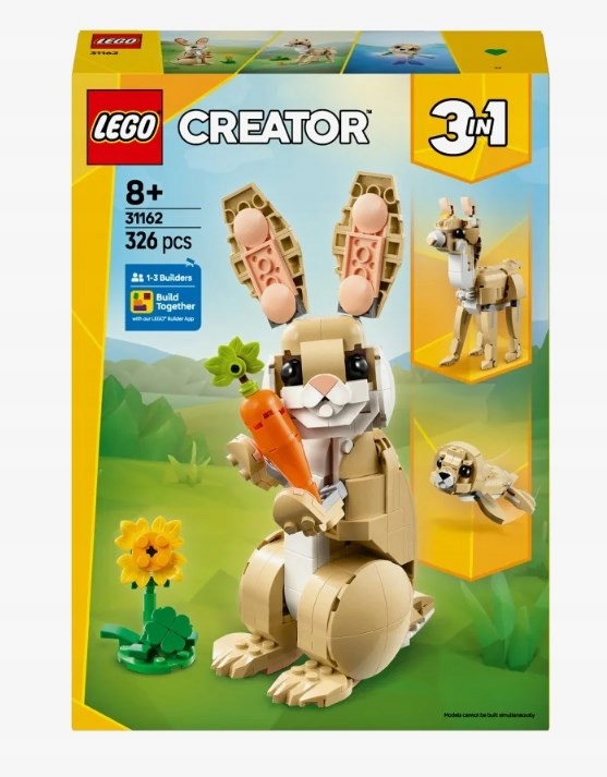 stavebnice Lego Creator Roztomilý Králíček Králík Zvířátka 3V1 31162