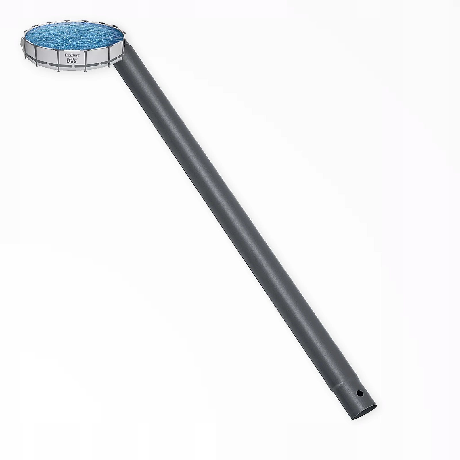 Šedá horizontální trubka Bestway 56595 Steel Pro filtrující Max kulatý