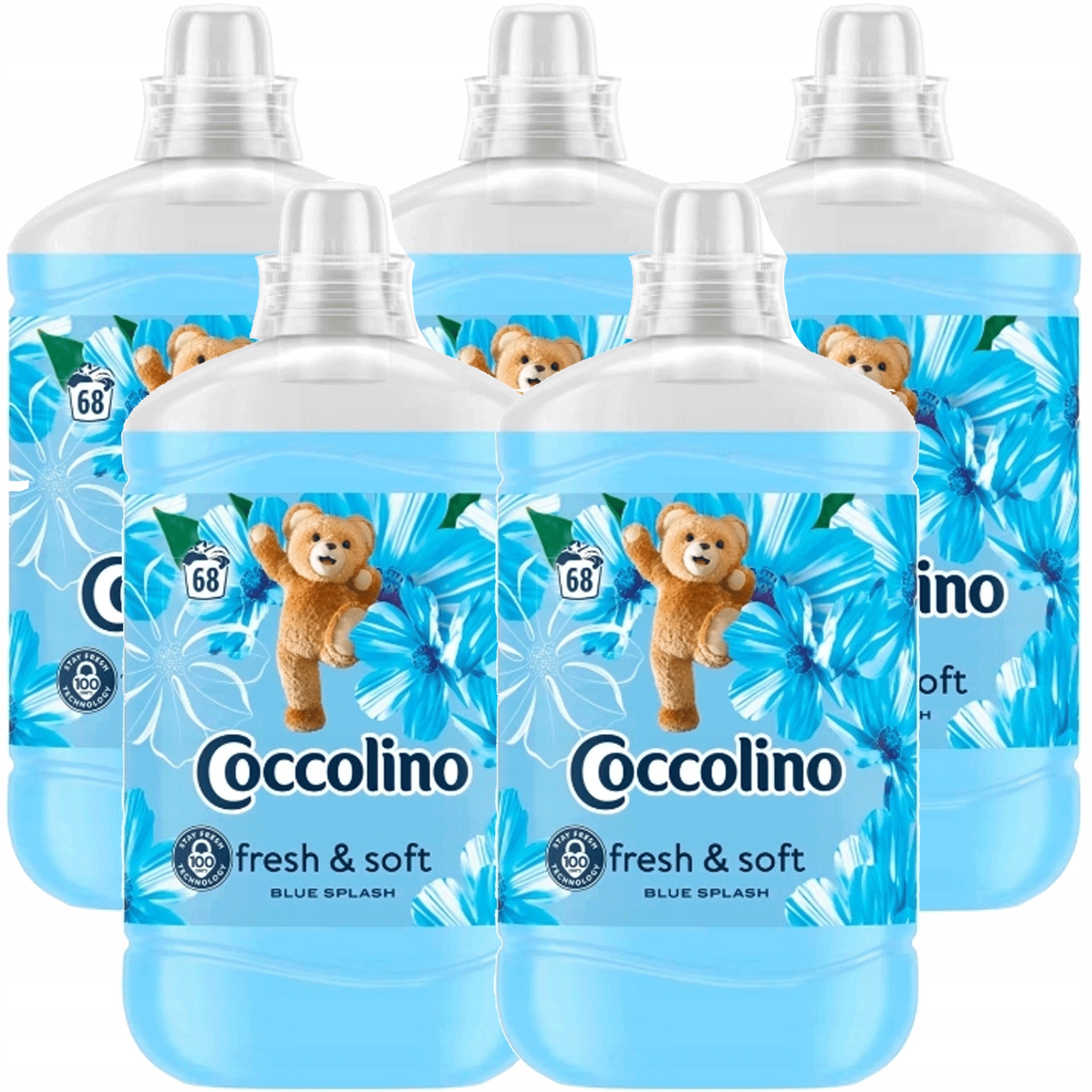 Levně Coccolino Fresh&Soft Blue Splash tekutá aviváž 1,7L 68 praní x5