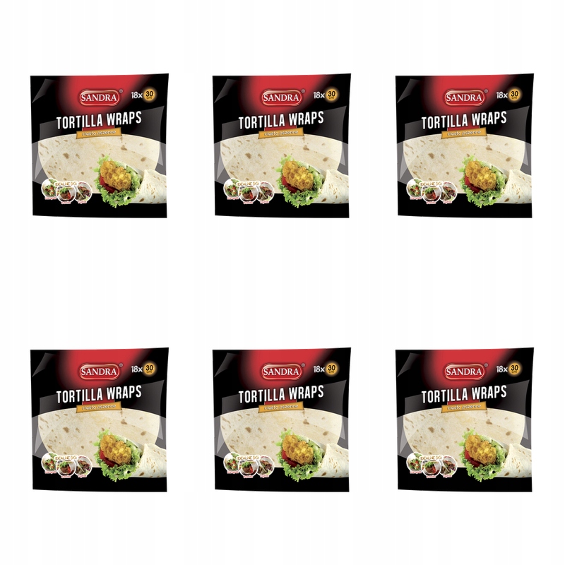 Tortilla pszenna Sandra 1440g/18sztx30cm X6