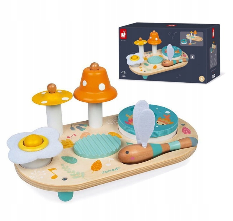 

Janod Drewniany muzyczny mini stolik Pure 12m+