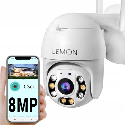 

Kamera Obrotowa Zewnętrzna Wifi Ip 4XZOOM 8MPX