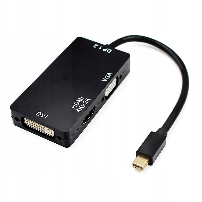 

Adapter Mini DisplayPort 1.2 - Hdmi 4K + DVI + Vga