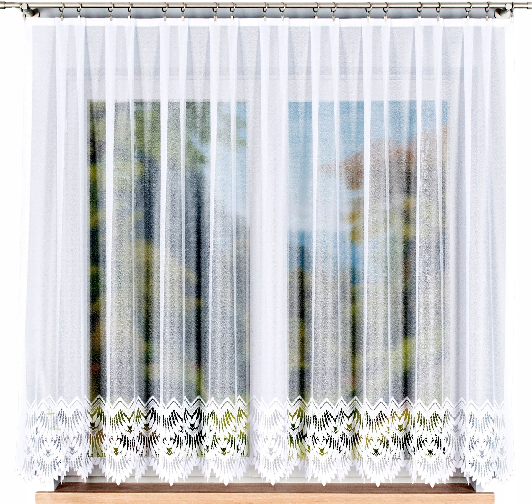 Felicie 500x160cm záclona žakárová rovná vzorem (hotová) s lemem