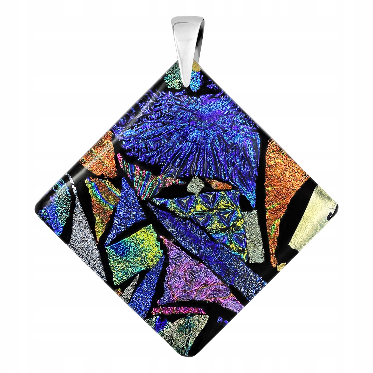 Dámský přívěsek Harf vícebarevný sklo murano