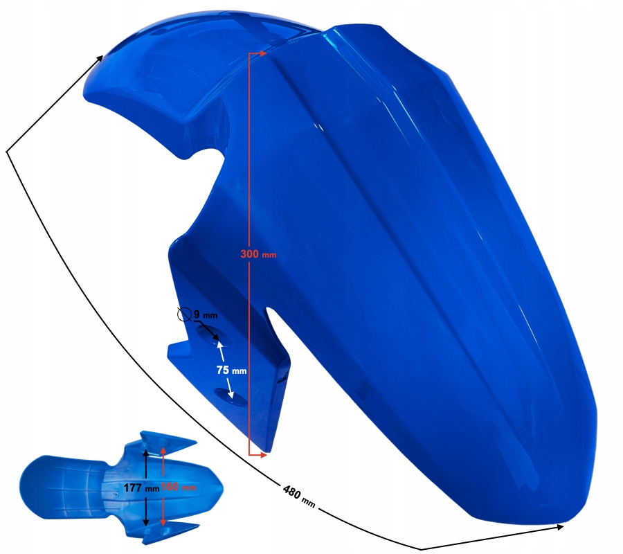 Błotnik niebieski BLADE Producent WZMOTO