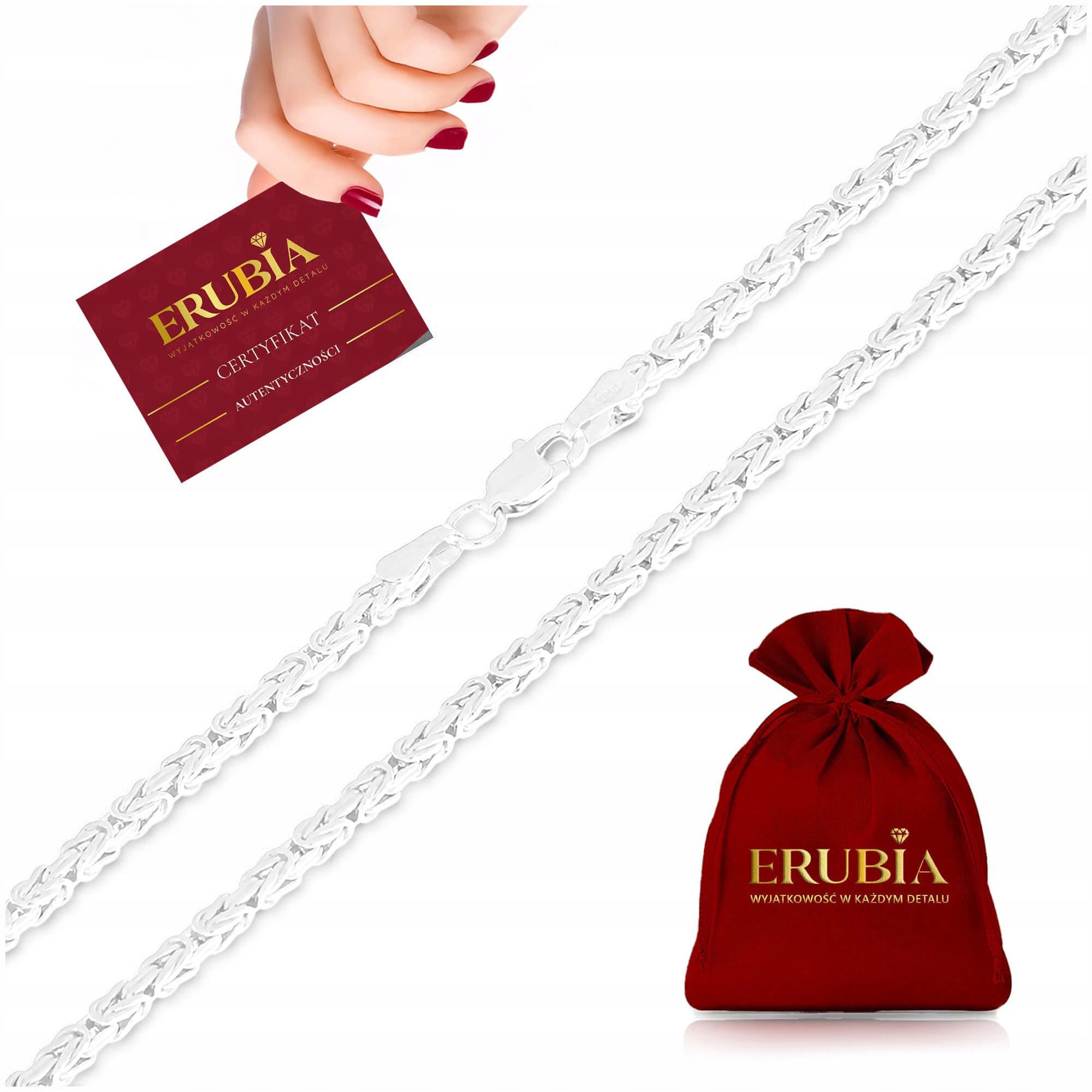 Silný Stříbrný Řetízek Dámský Královský Vzor, Stříbro 925, 55 cm Pro Babičku