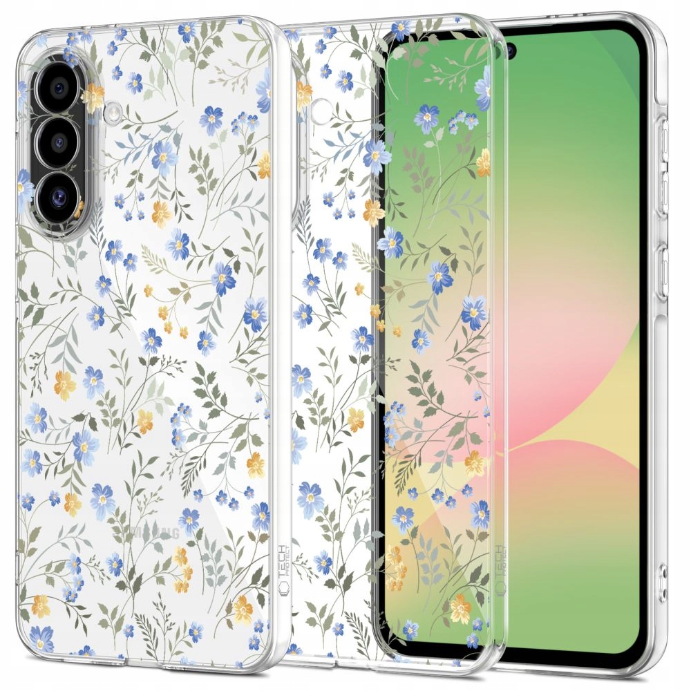 Etui Tech- Protect FlexAir na Samsung Galaxy A56 5G stokrotki z liśćmi