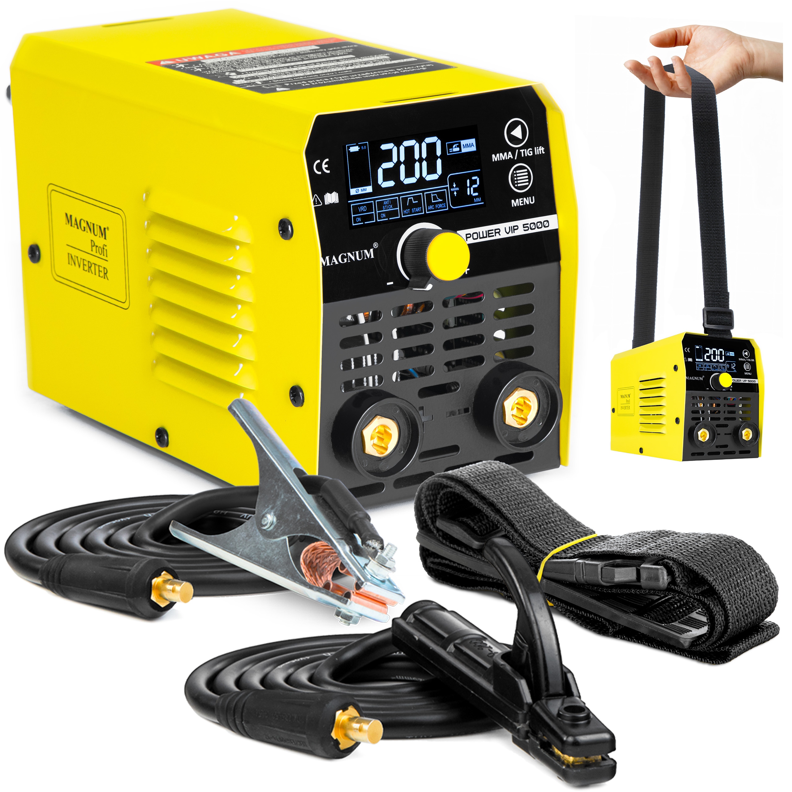 MMA MAGNUM POWER VIP 5000 ИНВЕРТОР СВАРОЧНЫЙ АППАРАТ СИНЕРГИЯ LCD 200A/60%