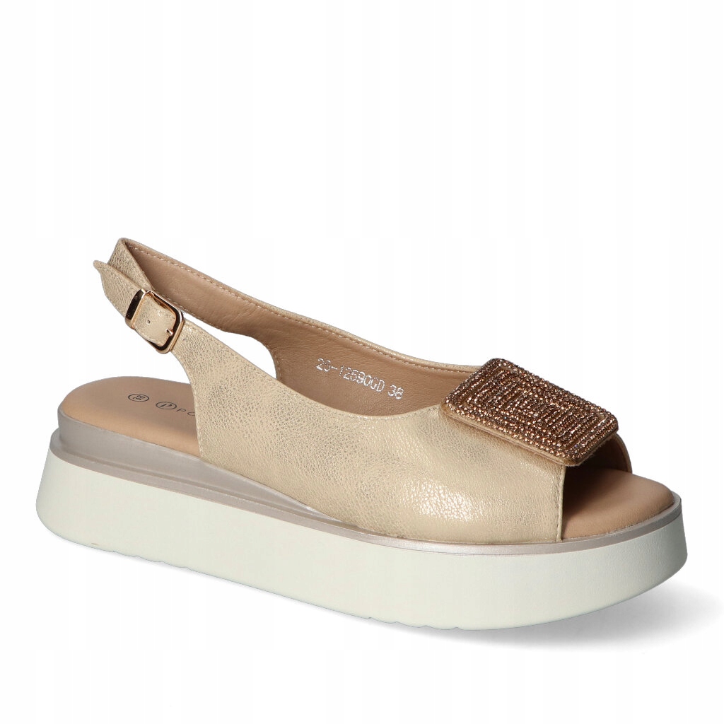 Sandály Potocki 25-12590GD Zlaté 38