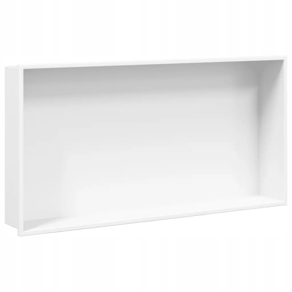 Sprchová vanička 62 x 32 x 9 cm, bílá matná, nerezová ocel