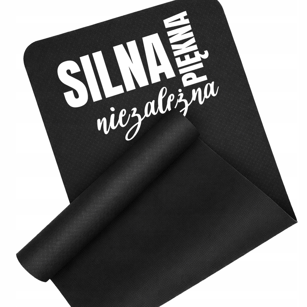 Mata Do Ćwiczeń Joga Fitness Miękka Treningowa 170X60 Czarna Silna Piękna