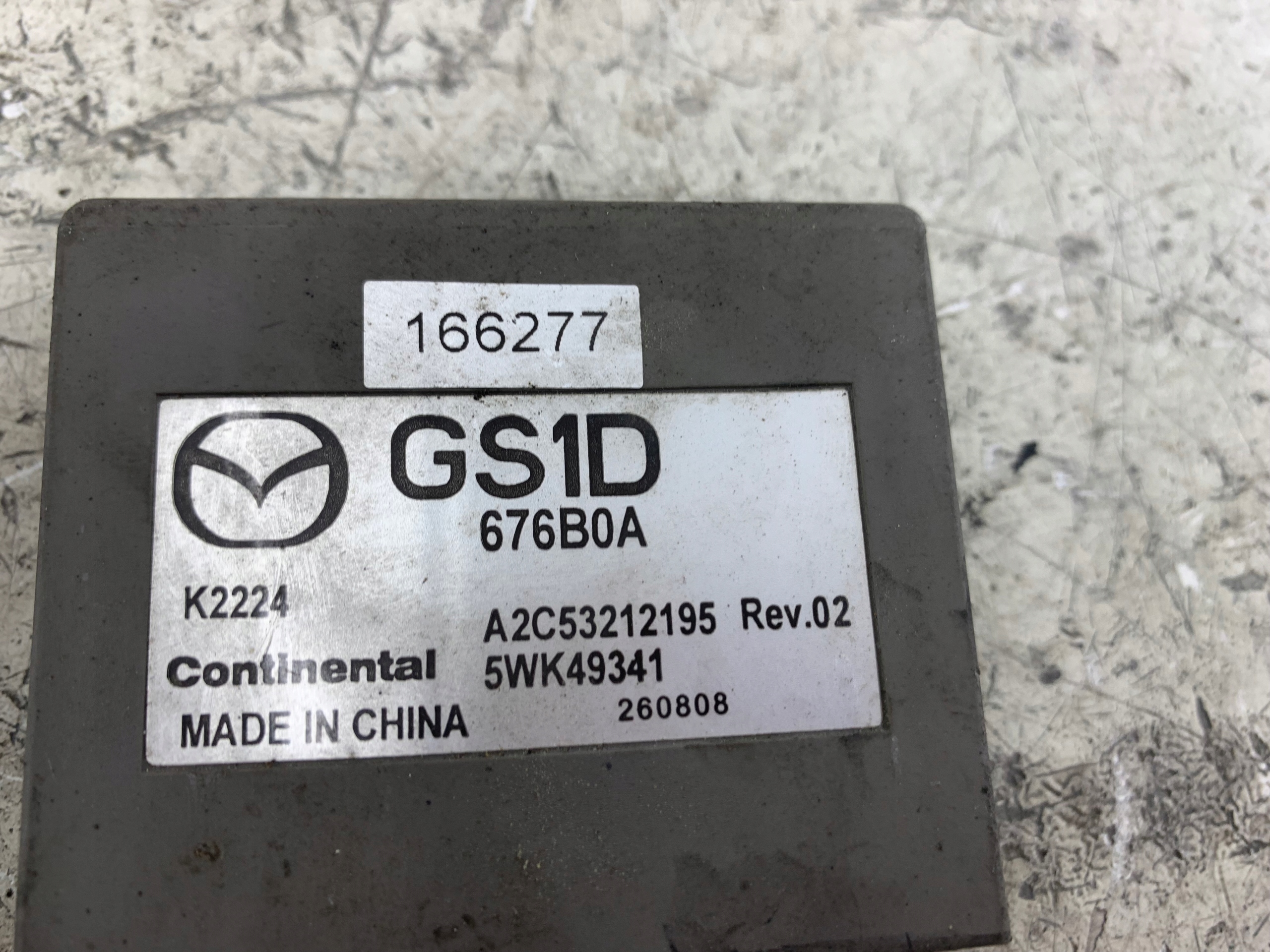 MAZDA 6 GH module control unit KEYLESS GS1D676B0A