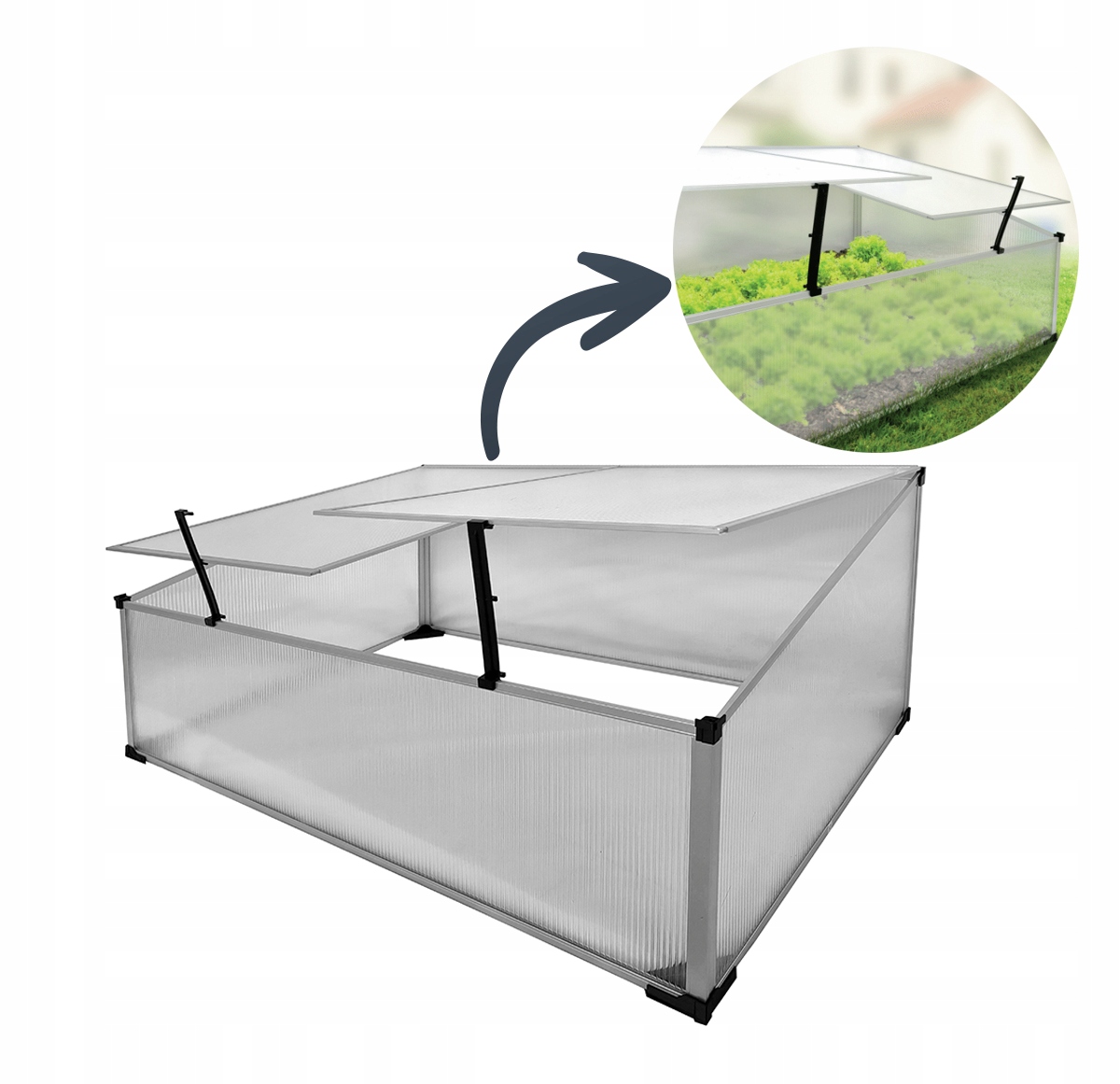 Przenośny Rozsadnik Poliwęglanowy 99x60x43,5 cm EAN (GTIN) 5902490695887