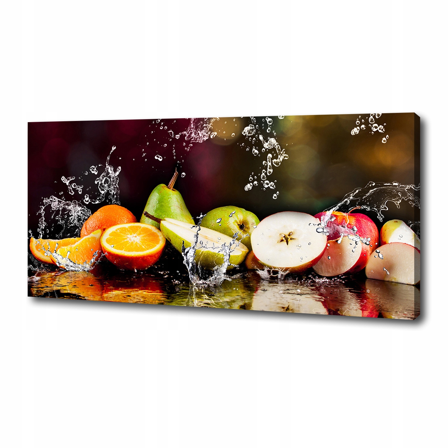 

Foto obraz duży na płótnie Owoce i woda 125x50 cm