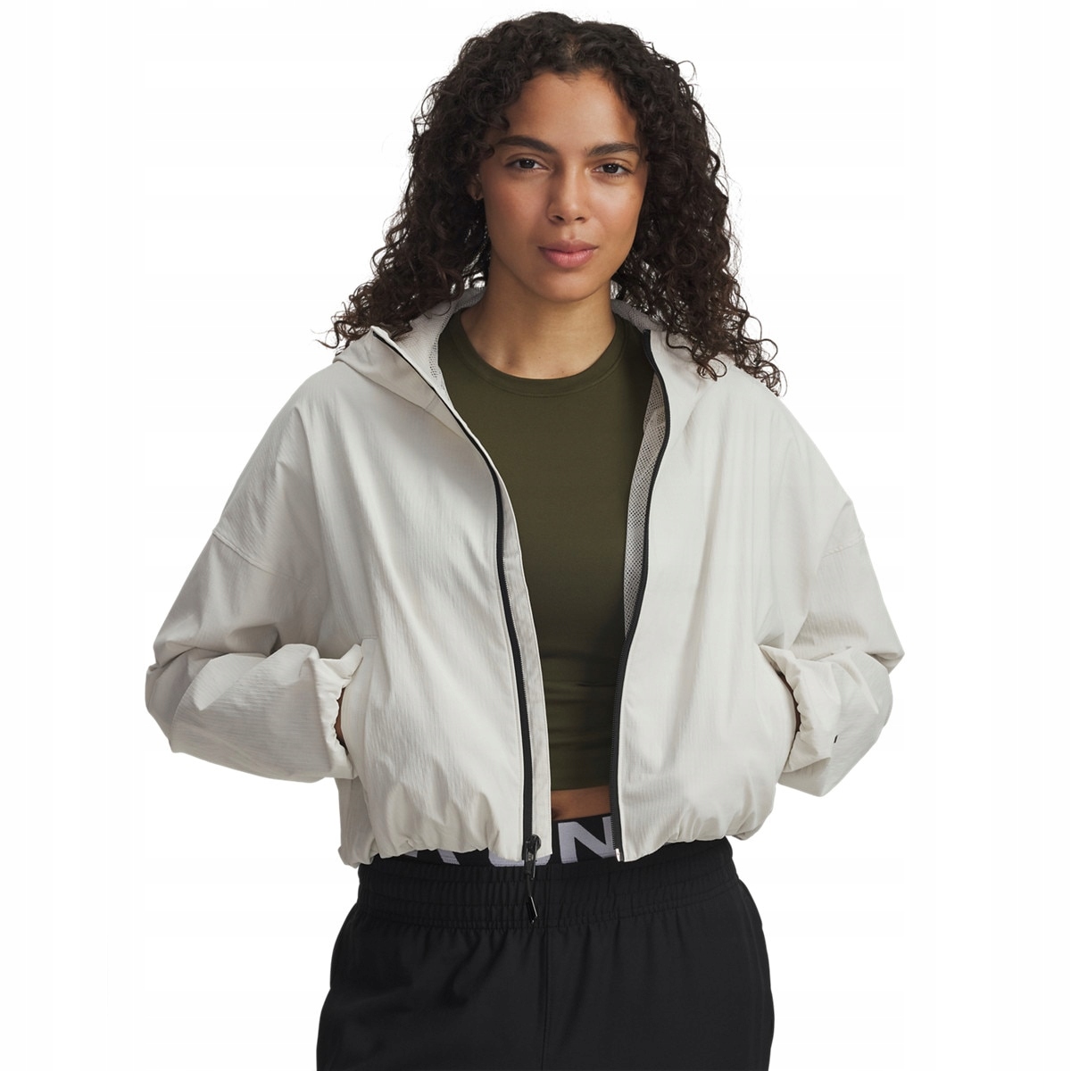 Damska kurtka treningowa Under Armour Unstoppable Woven Ripstop biała XL