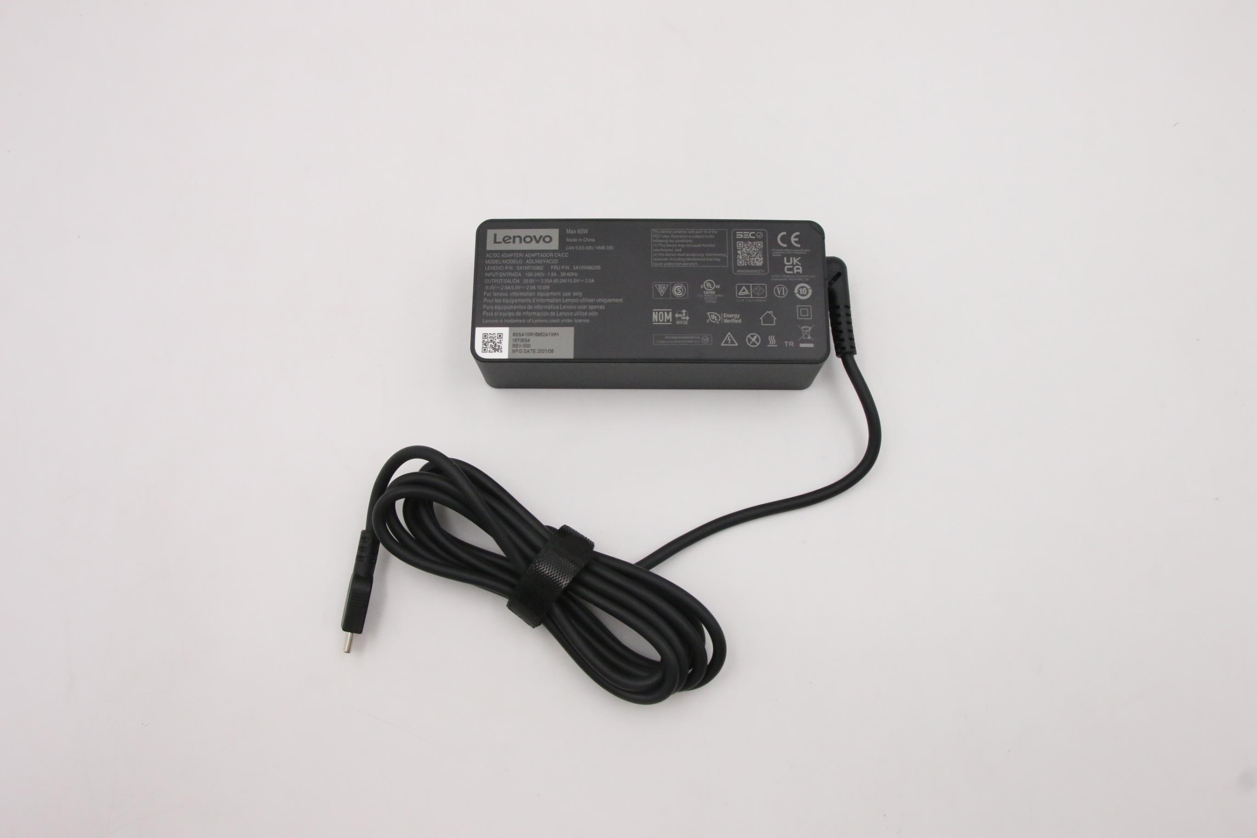 Lenovo Pd, 65W, 20/15/9/5V, 2P, Ww, Acb, 5A10W86295