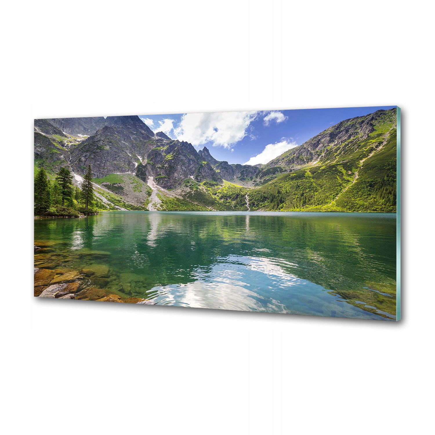 Panel do kuchyne Morské oko Tatry 120 x 60 cm Lepidlo
