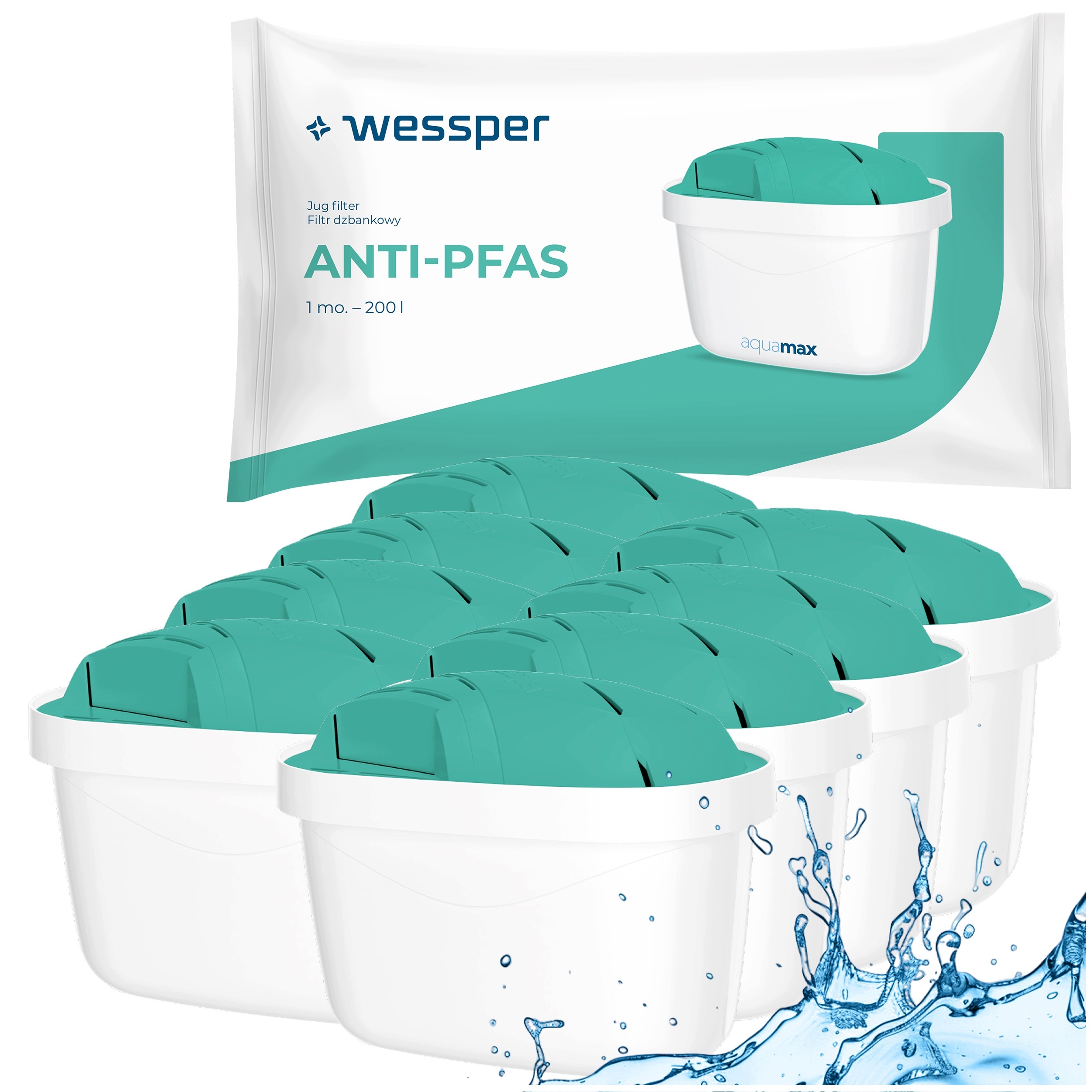 Filtrační vložka do konvice Dafi náhradní Wessper aquamax Anti-pfas 8 ks
