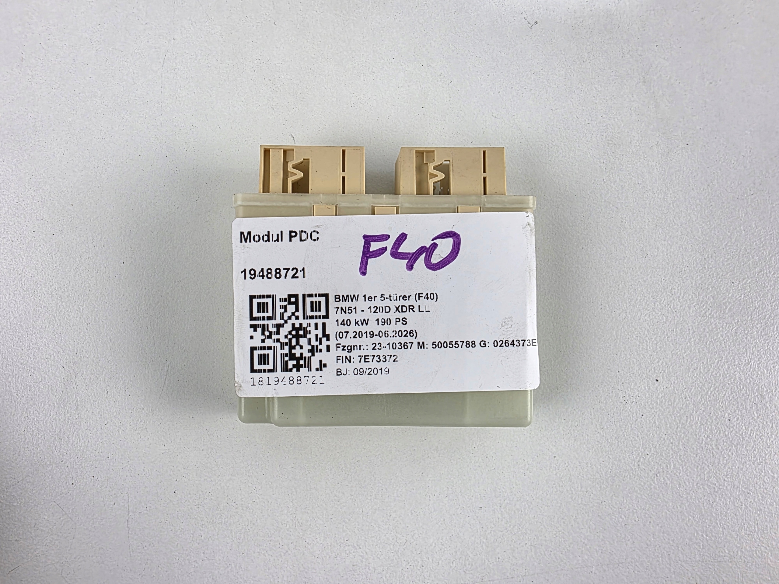 module control unit bonnet BMW G12 PDC 5A02367